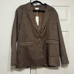 Houndstooth / Plaid Blazer, lined